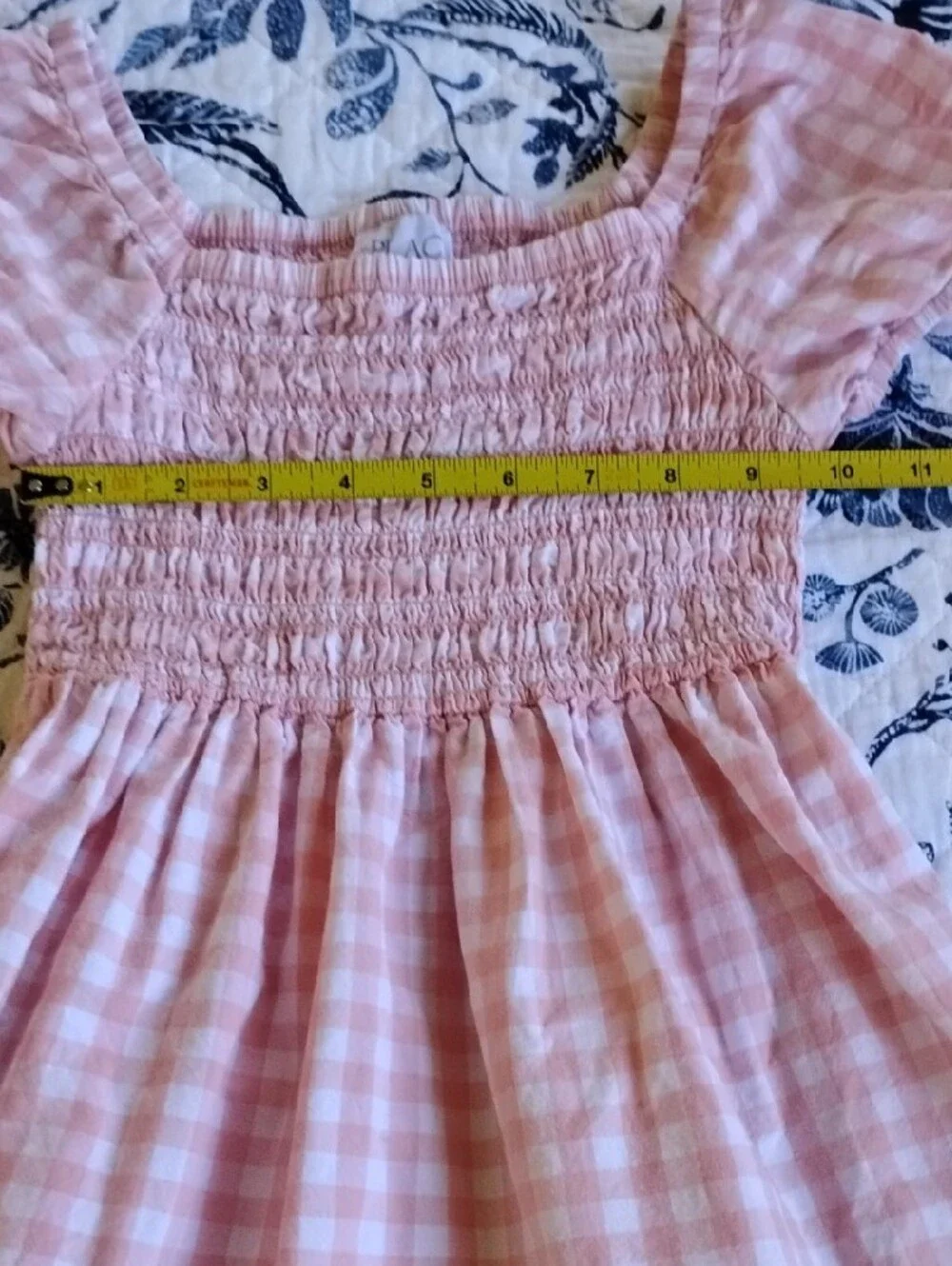 The Children's Place Pink Gingham Smocked Kids Dress